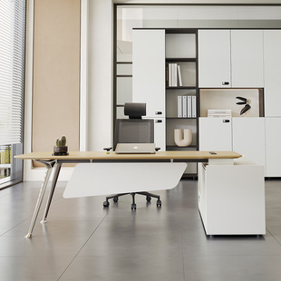 Customized Desk Office Desk Combination Executive Desk Boss Desk Simple Modern Designer President Desk Cross-Border