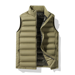 2024 Autumn and Winter New Men's and Women's Couple's Down Vest 90 Duck Down Graphene Middle-aged and Elderly Lightweight Warm Vest