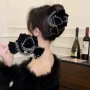 大号法式盘发丝绒鲨鱼夹