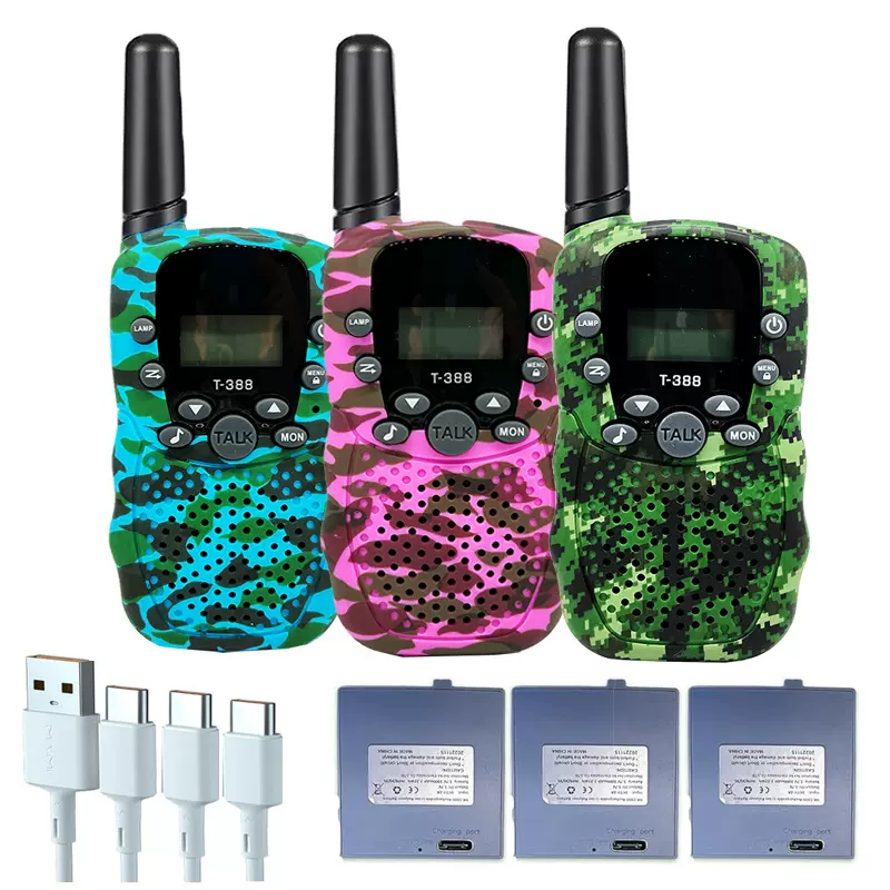 跨境USB充电儿童对讲机手持玩具对讲机亚马逊货源3公里对讲火爆款