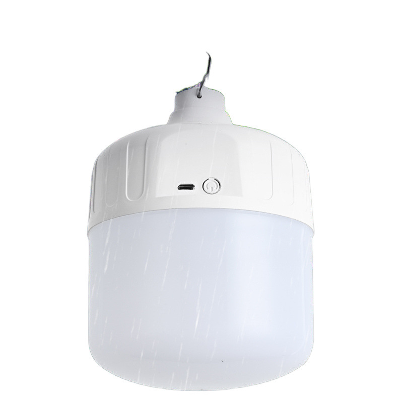 Bombilla recargable led súper brillante, puestos de mercado nocturno impermeables al aire libre, artefactos, iluminación de emergencia de corte de energía de ahorro de energía para el hogar