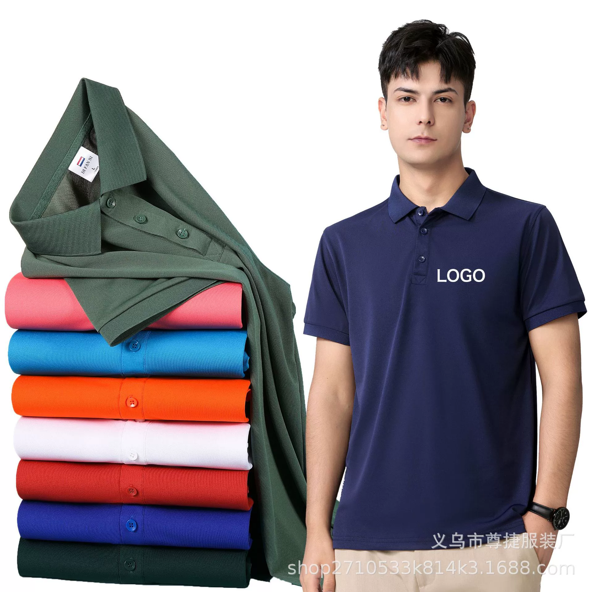 Мужская рубашка-поло премиум-класса, рабочая одежда, футболка с отложным воротником, короткий рукав, корпоративная одежда, рубашка для мероприятий, возможно нанесение логотипа