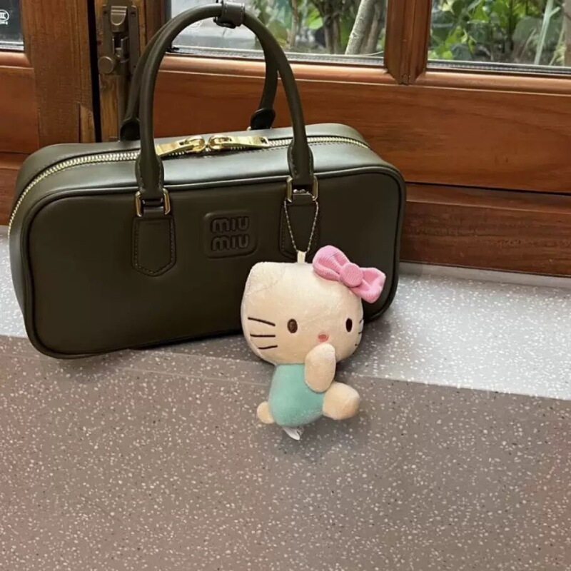 薄荷曼波中古可爱公仔挂件侧坐凯蒂猫钥匙扣包挂饰毛绒|undefined