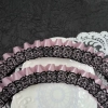4cm double layer lace lotus root powder five yards