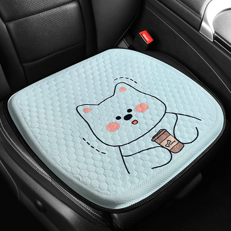Новый мультяшный автомобиль подушки сиденья четыре сезона универсальный дышащий конденсат резиновые коврики милые дамы в автомобиле летний прохладный коврик сиденья