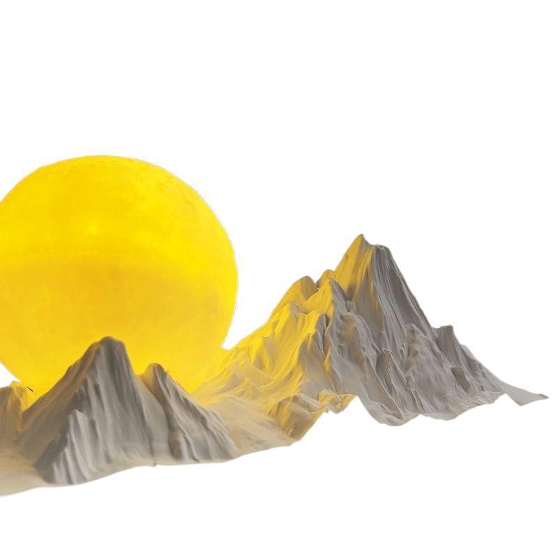 美禾月球小夜灯香薰摆件山峰扩香石礼盒生日礼物女生送朋友|undefined