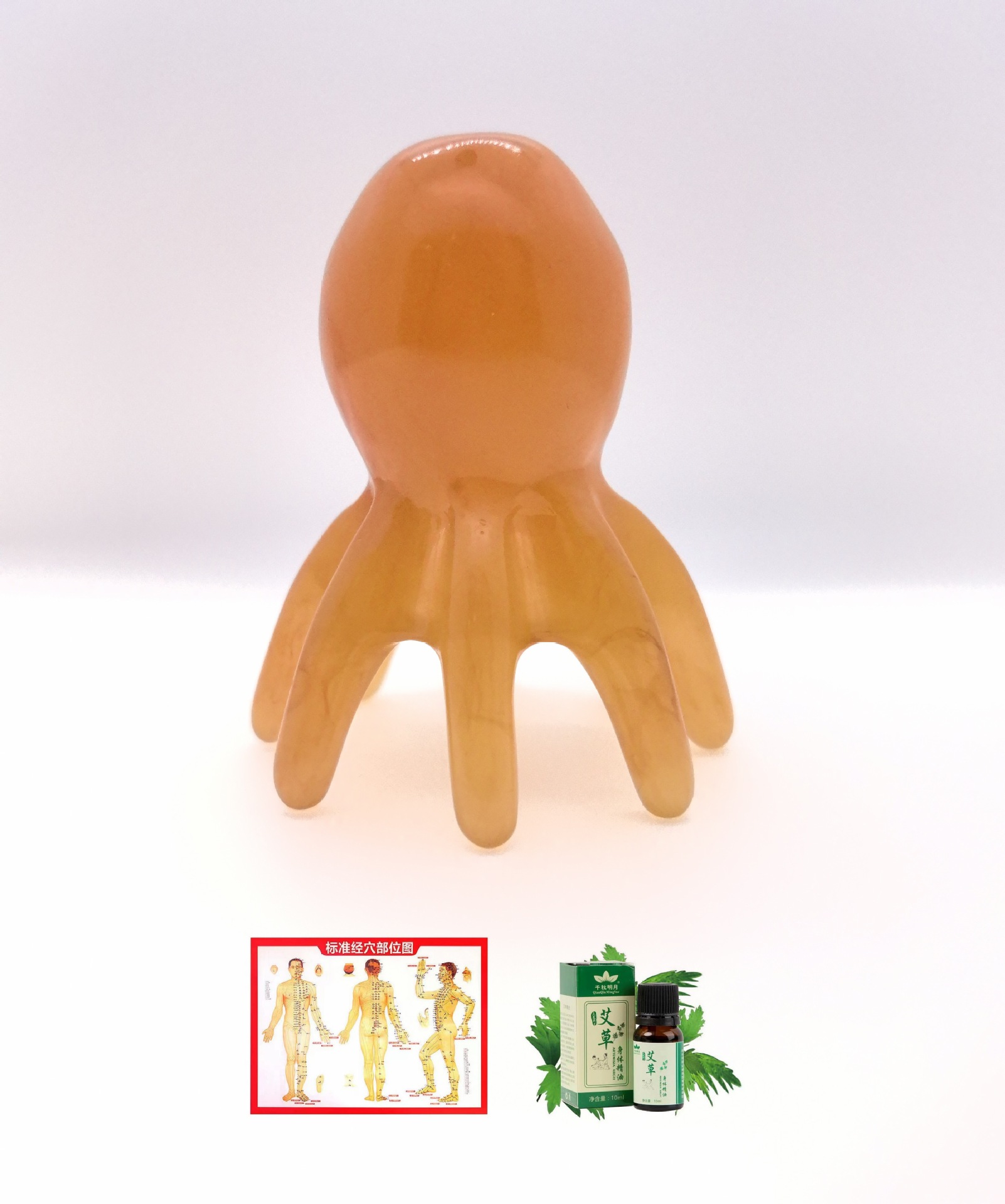 Directa de fábrica de resina pulpo masaje peine cabeza Meridiano peine masaje facial material entero engrosada peine de dientes anchos