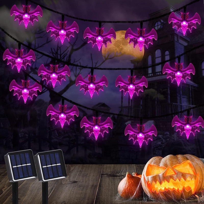 クロスボーダー新PVCソフト素材ハロウィンライトストリングカボチャゴーストコウモリスカルLED装飾ライトハロウィンスタイルライト|undefined