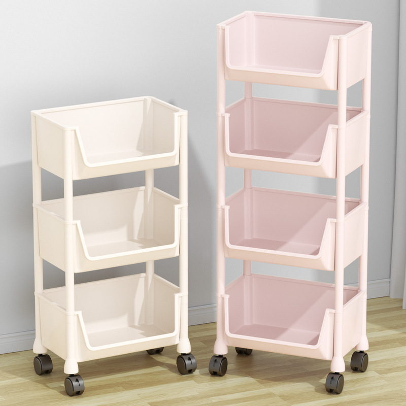 Trolley Household Snack Floor Multi-layer Storage Shelf Living Room Bookshelf Mobile Kitchen Fruit and Vegetable Trolley Trolley Household Snack Floor Multi-layer Storage Shelf Living Room Bookshelf Mobile Kitchen Fruit and Vegetable Trolley