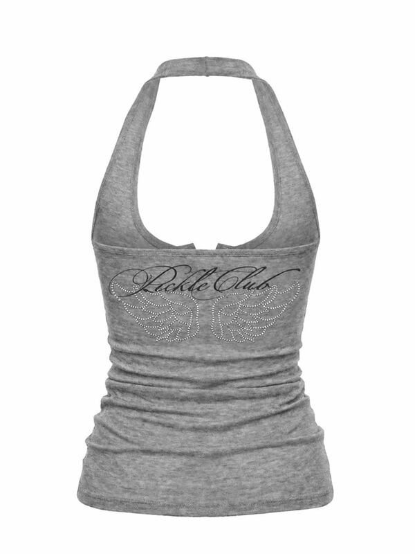260g Modal Rhinestone Halter Neck Camisole for Women, Summer Slim Fit Slimming Tank Top, Pure Desire Waist-Cinching Top 260g Modal Rhinestone Halter Neck Camisole for Women, Summer Slim Fit Slimming Tank Top, Pure Desire Waist-Cinching Top