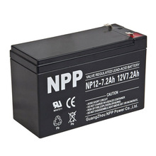 耐普蓄电池NP12-7.2 12V7.2AH卷帘门电动门拉杆音响 UPS备用电源