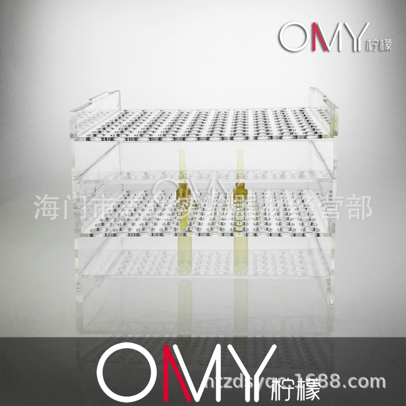 有机安瓿瓶架 针剂瓶架1/2/5/10/20ml 100孔 可叠放亚克力 单个价