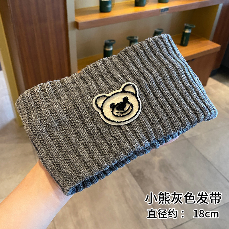 新商品の頭飾り千鳥格毛糸のヘアバンドの女性の広い縁の月子のスカーフが交差しています。|undefined