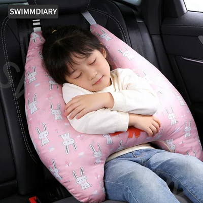 Seat belt shoulder pad: pillow car sleeping artifact - little-pink-rabbit-removable-and-washable-liner-pure-cotton-fabricbreathable-style