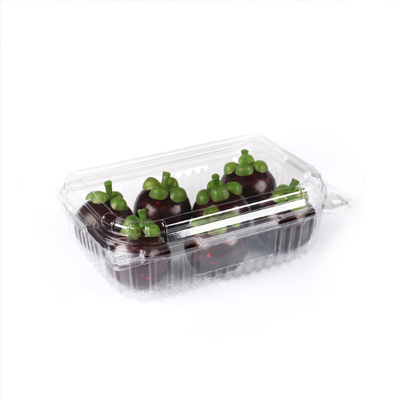 Caja de embalaje de frutas desechable con cubierta de fábrica 500g venta directa sandía fresas caja de embalaje transparente de frutas y verduras frescas