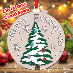 国境を越えて人気のある木製クリスマスカウントダウンカレンダークリスマスがクリスマスツリーのデスクトップに飾られた家庭装飾品