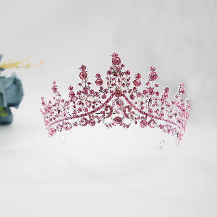 Coronas populares europeas y americanas, corona de princesa, corona de boda con diamantes de imitación, corona de cristal para novia, diadema para el cabello.