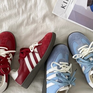Niche Retro Red Moral Training Shoes for Women 2025 New Spring Versatile Flats Shoes Casual Sports Shoes