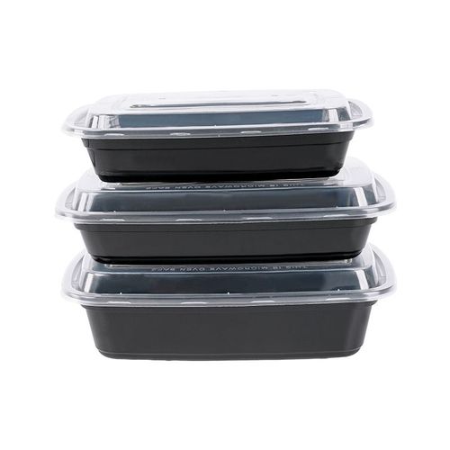 American disposable lunch box rectangular plastic PP lunch box takeaway packaging box food grade lunch box thickened with lid