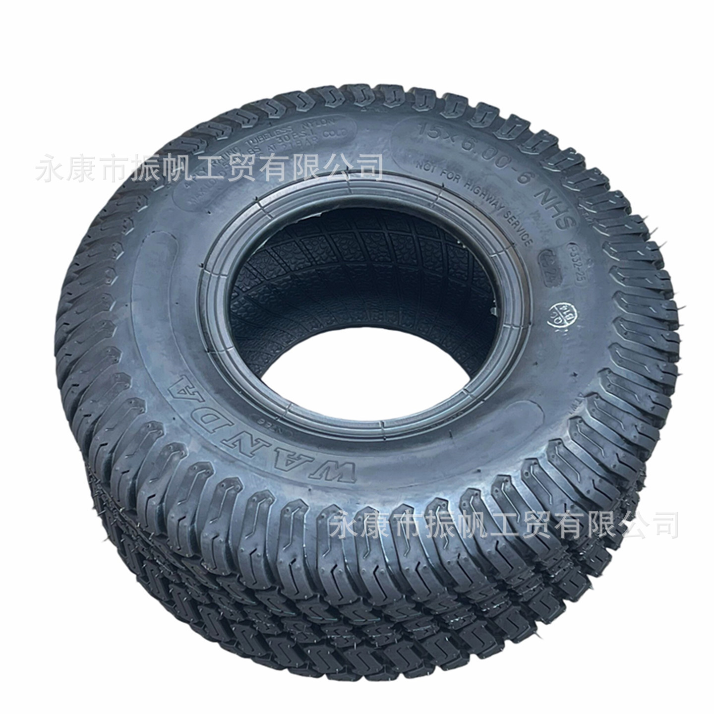 15X6.00-6 Vacuum Tire 15inch Lawn Mower Tire Thickened Inflatable Vacuum Tire 6inch Wheel Hub Accessories