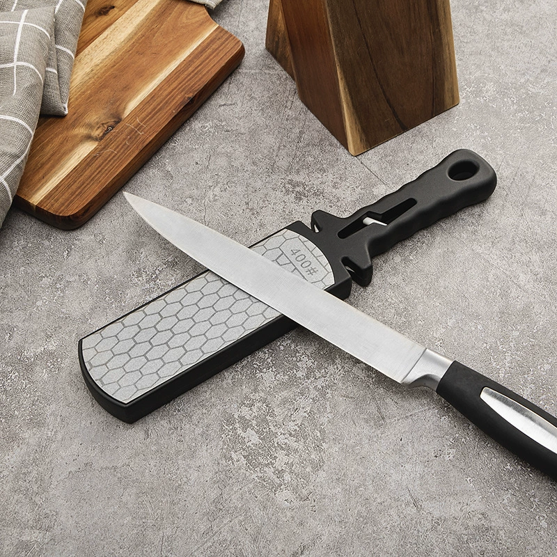 Double-sided emery whetstone large multi-functional household kitchen tools three-in-one kitchen knife and cut quick sharpener
