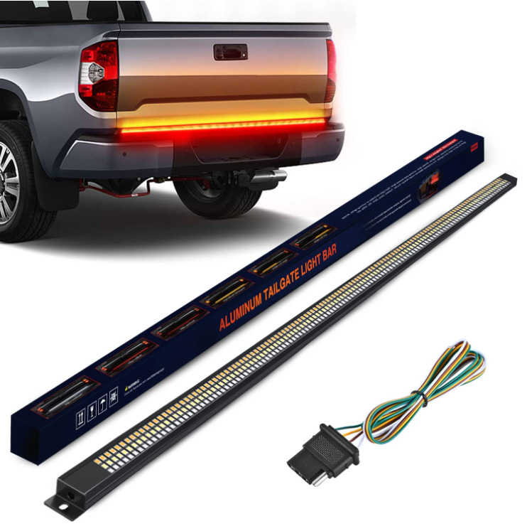 Tail Light Signal Lamp 60inch 1.5m Pickup Truck Hard Light Bar Three-Row Running Water Flow Turn Signal Brake Reverse Light