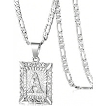 Y 17085 Square letter pendant necklace ������ĸ僽���