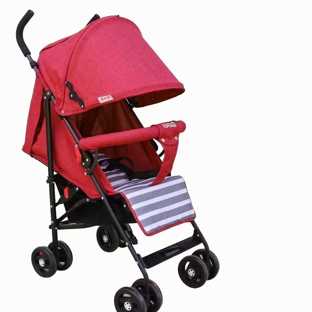 Baby stroller can sit and lie down light folding easy to carry baby umbrella car children's four-wheel stroller