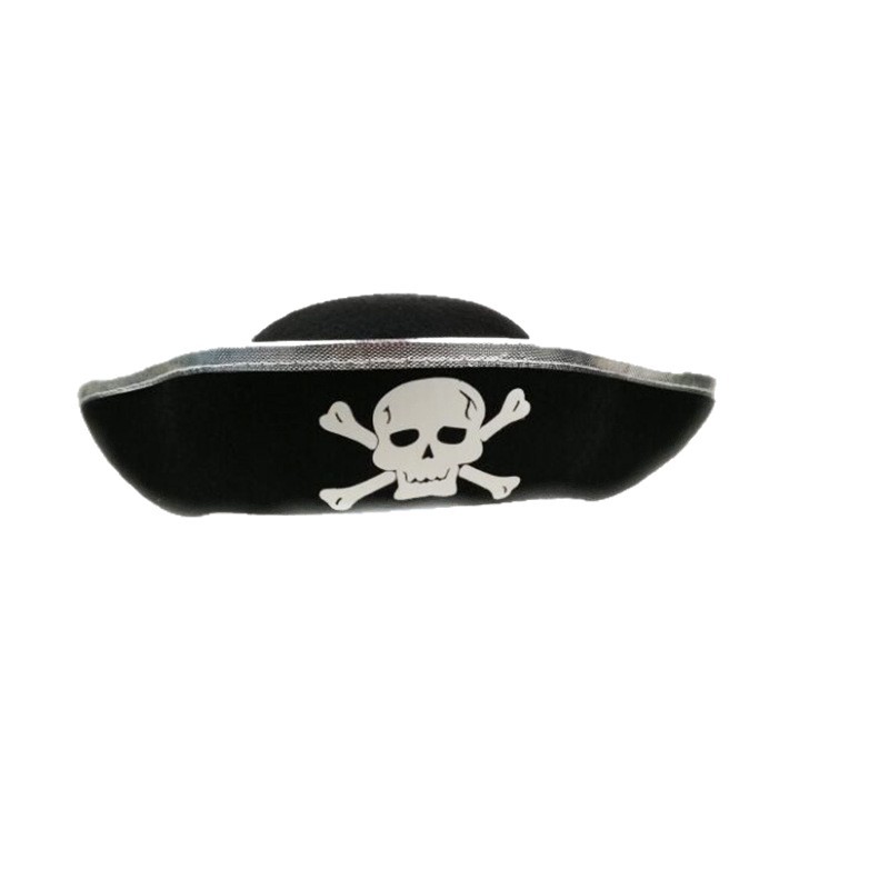 Sombrero de pirata Halloween niños Cosplay apoyos pirata capitán sombrero fiesta suministros cráneo sombrero de fieltro