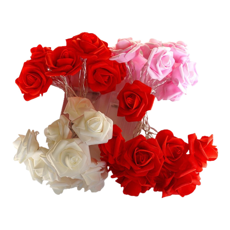 LED rosas luces de color día de San Valentín boda romántica propuesta de matrimonio decoración flash diseño de escena de cumpleaños