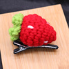 Cartoon knitted hairgrip with animals, rabbit, children's hairpins