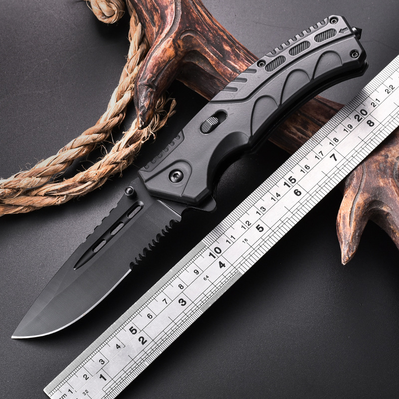 摩登跨境热卖塑料柄多功能折叠刀野外多用途工具折刀户外礼品刀具