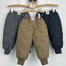 男童夹棉棉裤2025新款三层加绒加厚宝宝保暖工装裤冬季一条过冬潮