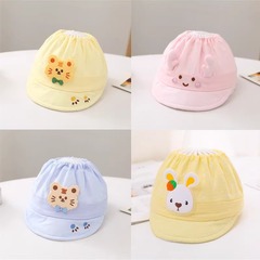 嬰兒帽子夏季薄款鴨舌帽新生嬰兒空頂帽男女寶寶胎帽棉質遮陽帽