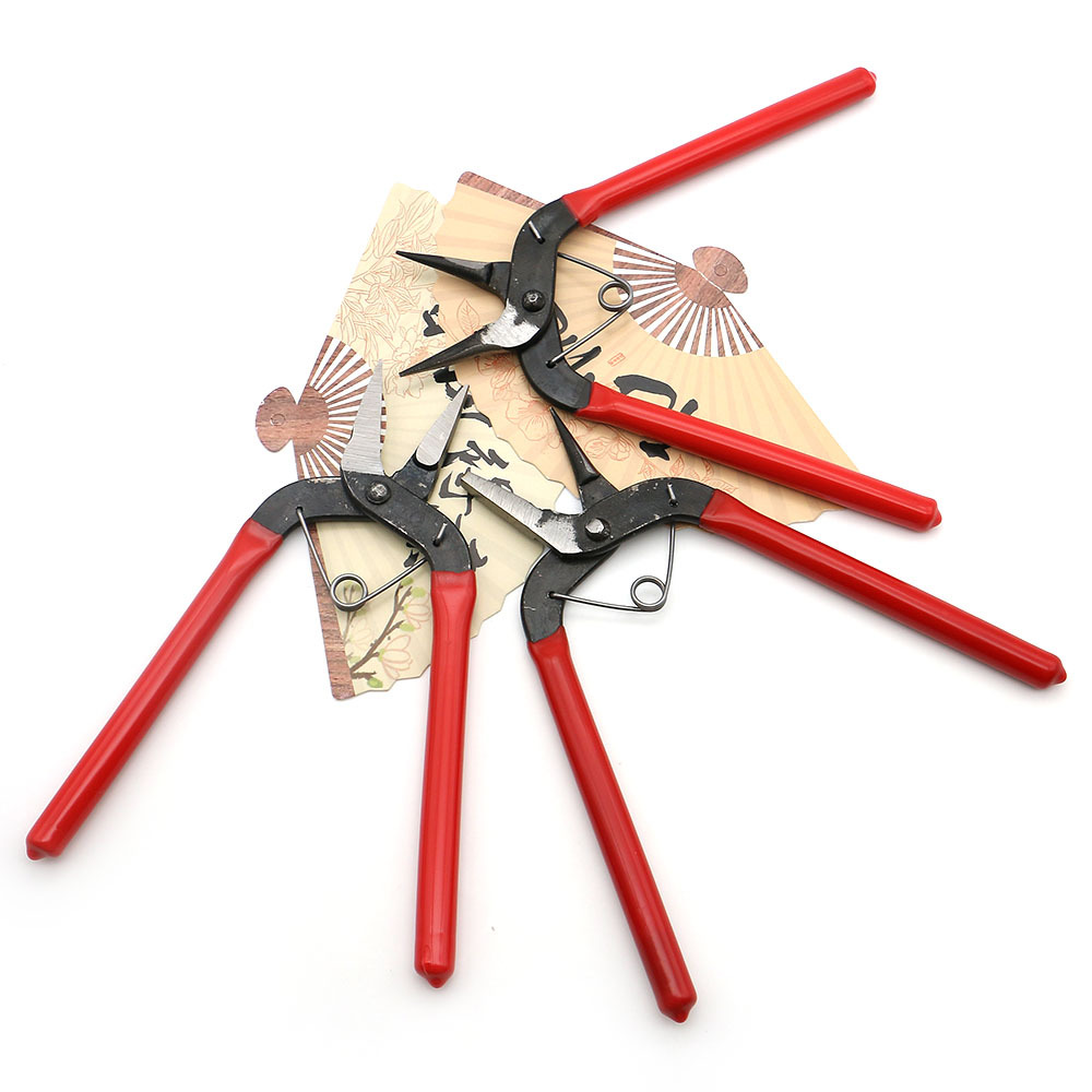 手工专用单边尖嘴钳平嘴钳红色 DIY首饰品多功能珠宝工具钳子批发