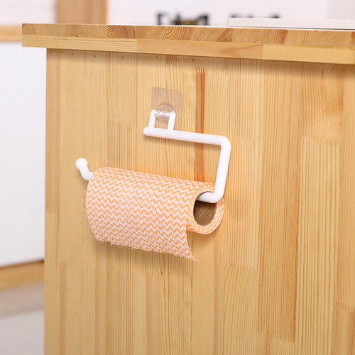 No punching towel rack, bathroom plastic roll rack, kitchen wall hanging lazy rag rack, bathroom towel rack