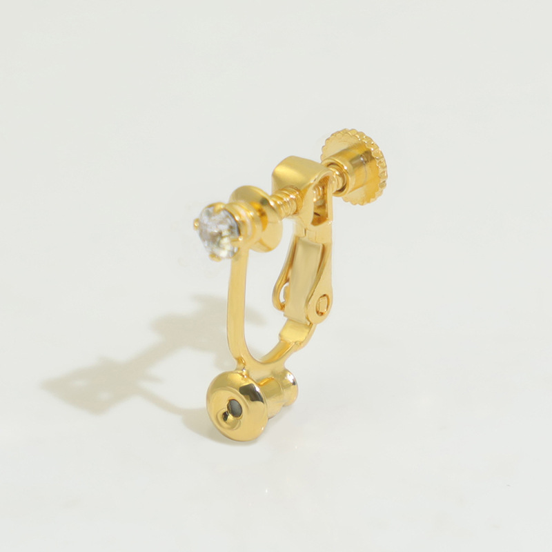 Ear clips, bullet, 3.5mm