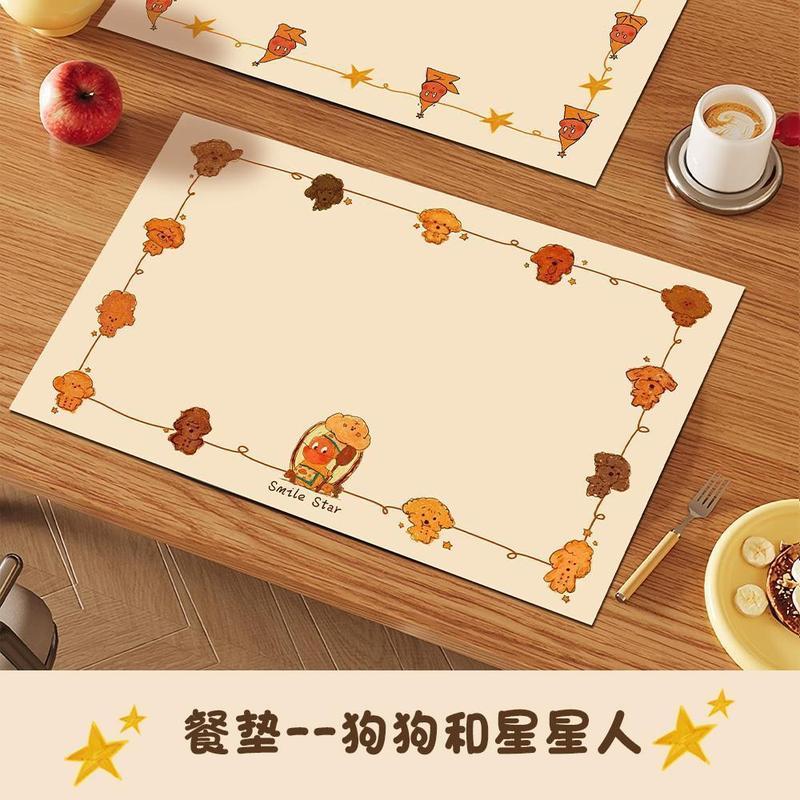 餐垫可爱星星人防油防水防烫隔热垫免洗可擦桌面保护垫儿童午餐垫|undefined