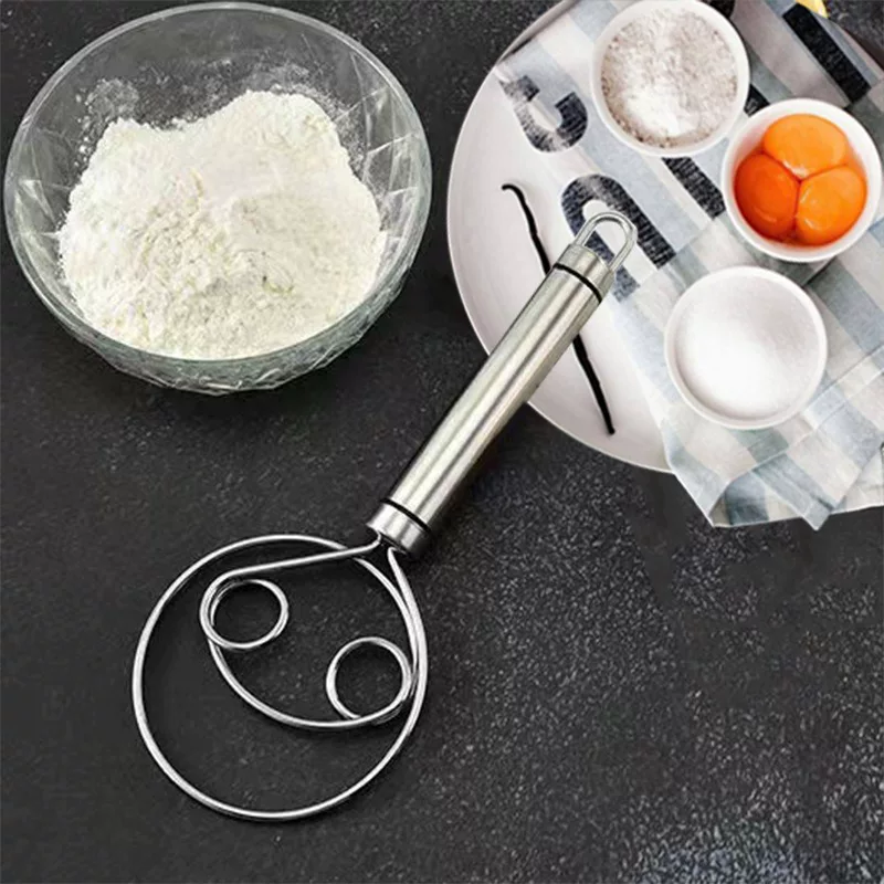 Stainless steel dough mixer flour cake mixer kitchen hand mixer non-stick fast egg whisk
