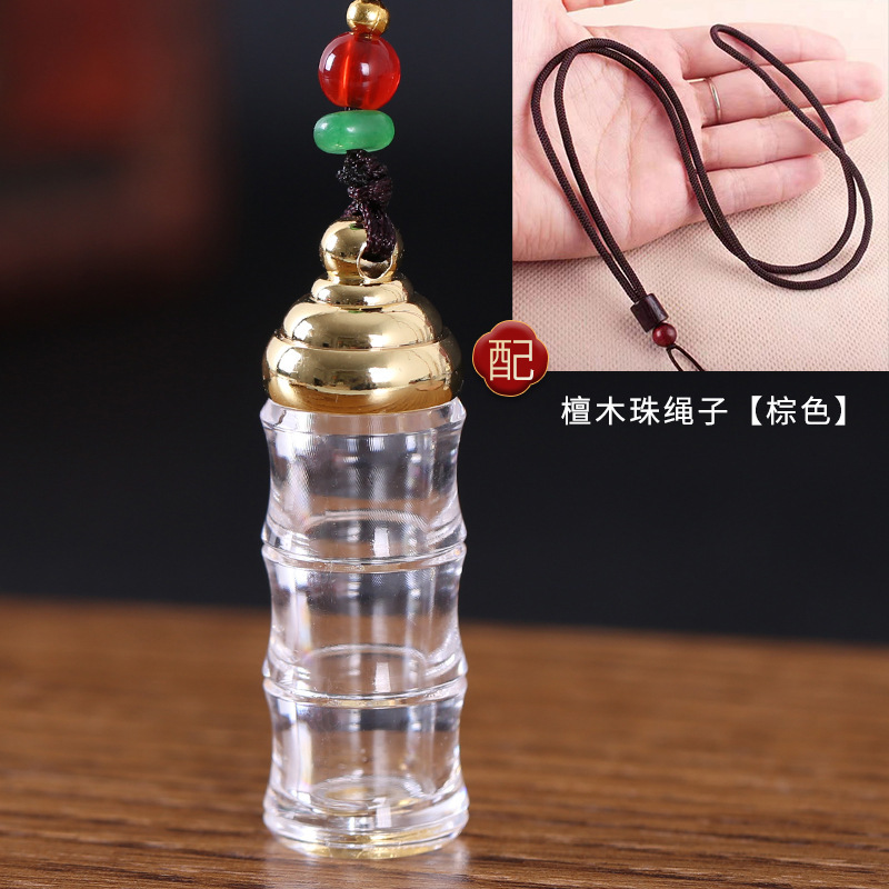 中空の透明な竹節の瓶のペンダントは空の瓶のペンダントを隠して飾って、ものを入れることができます。|undefined