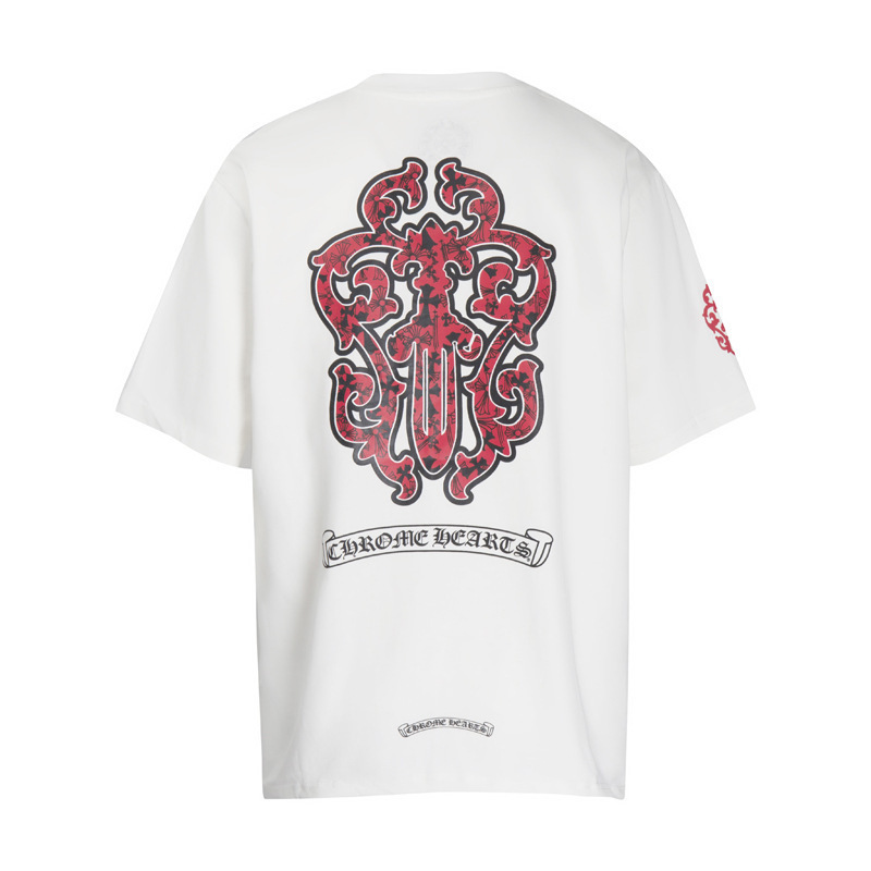 クロムハーツ カラークロスプリント半袖Tシャツ 男女兼用 25クロスボーダー 正規版|undefined