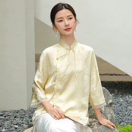 唐装套装;上衣;裙子