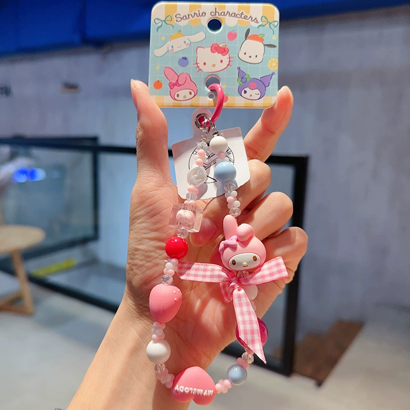 Плюшевый брелок Sanrio Hello Kitty, оригинал, мягкая подвеска 11×7.5 см, коллекционный талисман