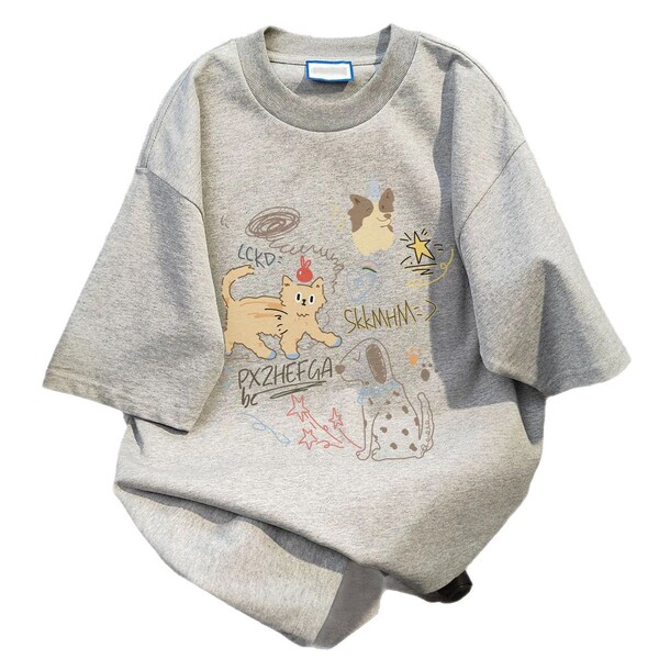 Cotton summer fashionable trend brand T-shirt