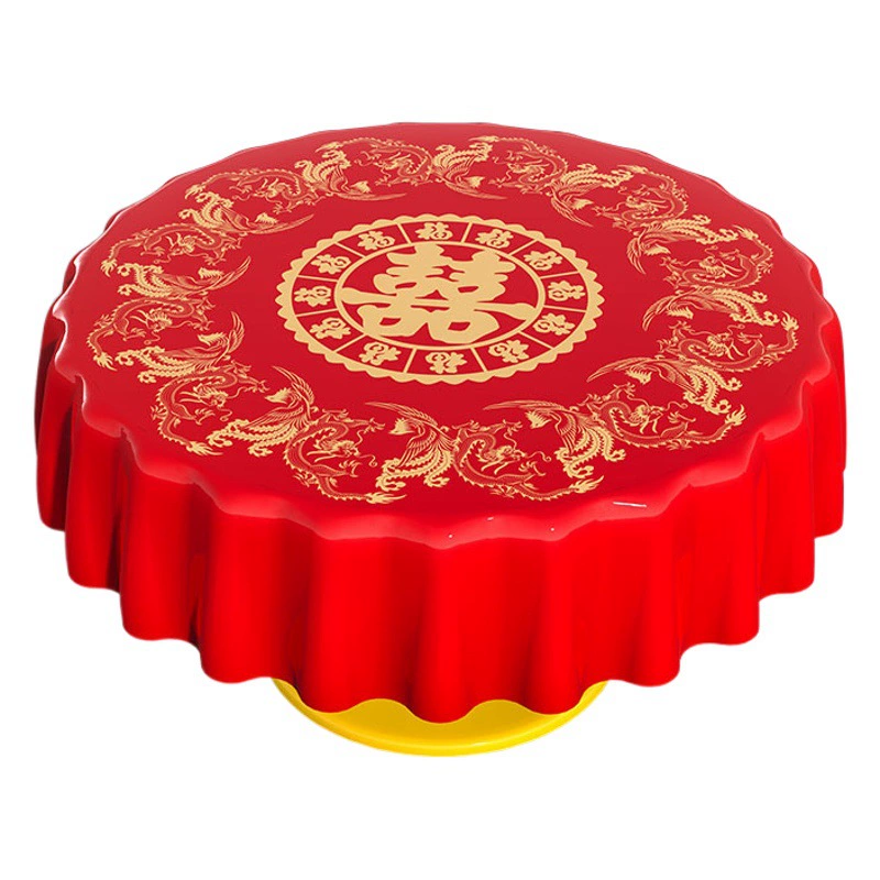 Одноразовая скатерть, свадебная скатерть, утолщенная гостиничная свадебная банкетная круглая скатерть, скатерть Tianguan благословение