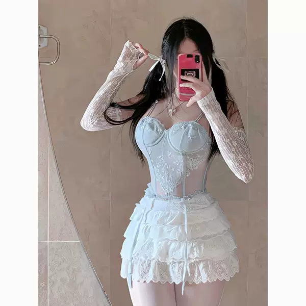 Lace Sunscreen Ice Silk Sleeves Lace Sleeves Lace Gloves Hand Sleeves Lolita Lace Summer Thin UV Protection