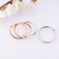 欧美ins潮流时尚免打孔耳环个性冷淡风耳圈气质方管弹簧耳夹批发