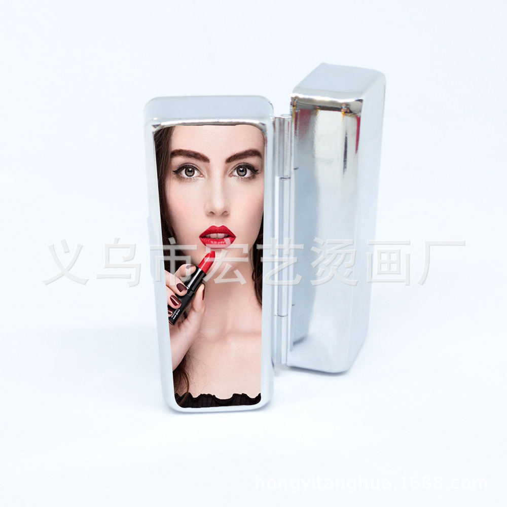 热升华小礼品带镜子热转印镭射印广告口红盒铁唇膏盒手工口红盒