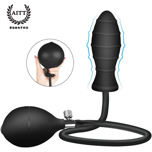 Inflatable anal plug silicone adult sex toy factory AliExpress Amazon air pump bead expansion anal dilator