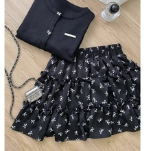 女童夏季新款2025韩版碎花公主裙可爱ins宽松女宝宝半身百褶裙